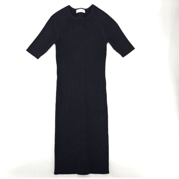 Everlane Black Knit Ribbed Sweater Dress - Picture 4 of 8